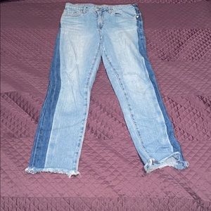 Nobody Straight Leg Color Block Jeans